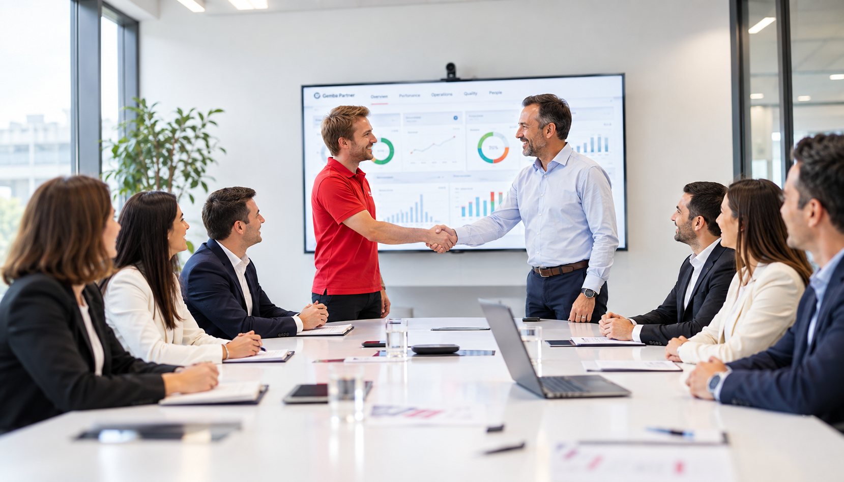 The Gemba team working with a customer on the shopfloor (illustrative image)